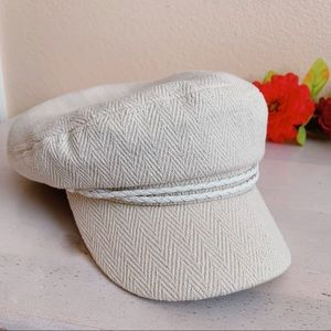 Cream cabbie hat